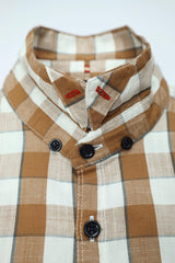 Checked Box Design Full Sleeve Casual Shirt