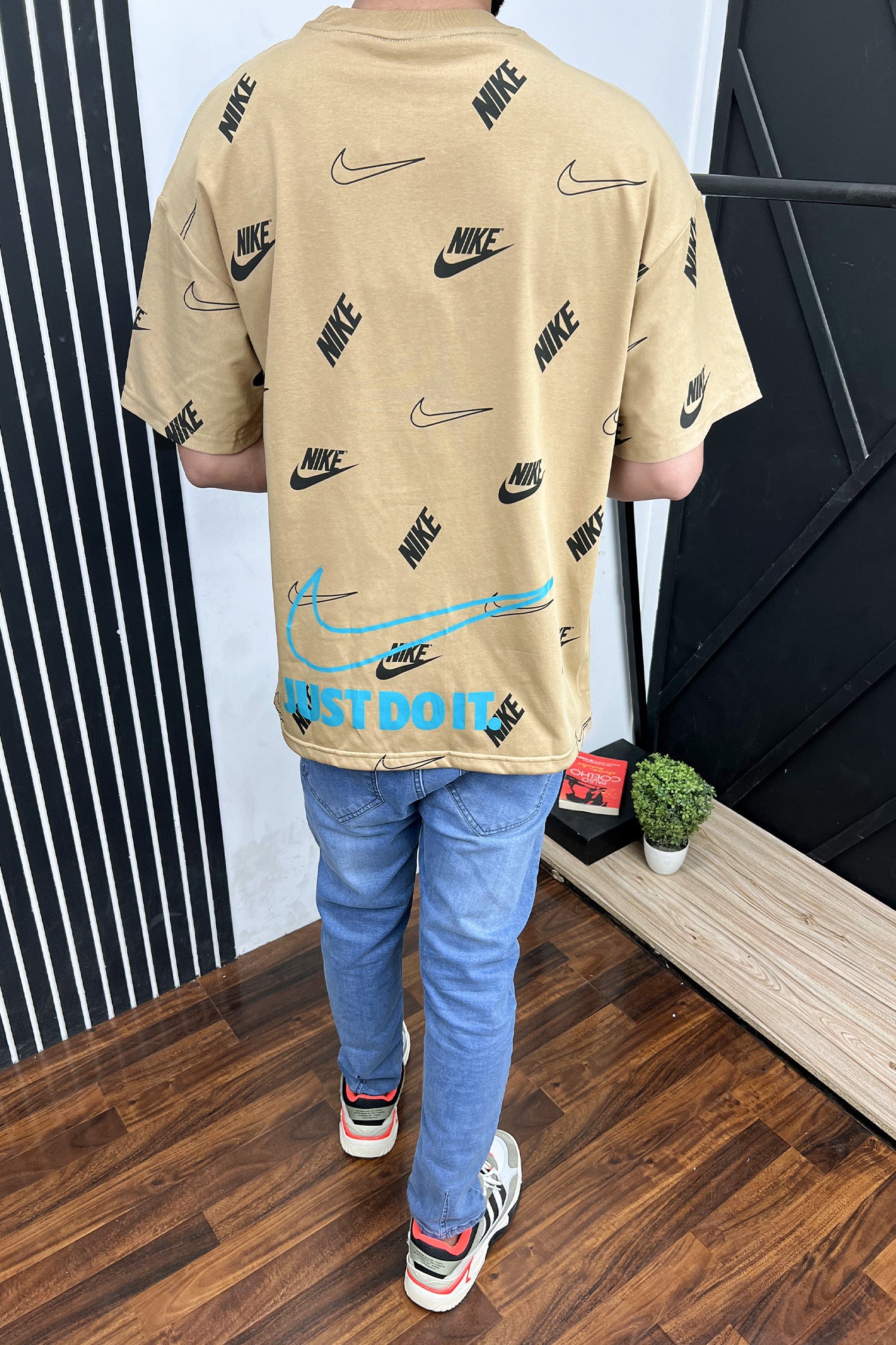 Nke All Over Design Oversized T-Shirt