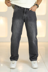 Loose Fit Choice Turbo Jeans in Charcoal Grey