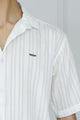Turbo Minimalist Design Half Sleeve Casual Shirt In White