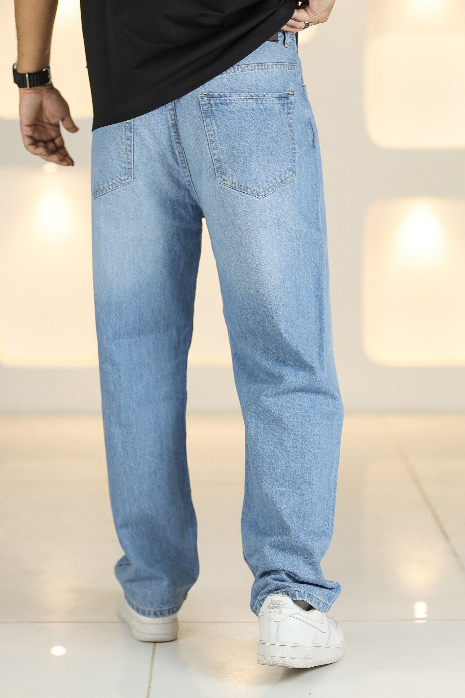 Loose Fit Iconic Turbo Jeans in Sky Blue