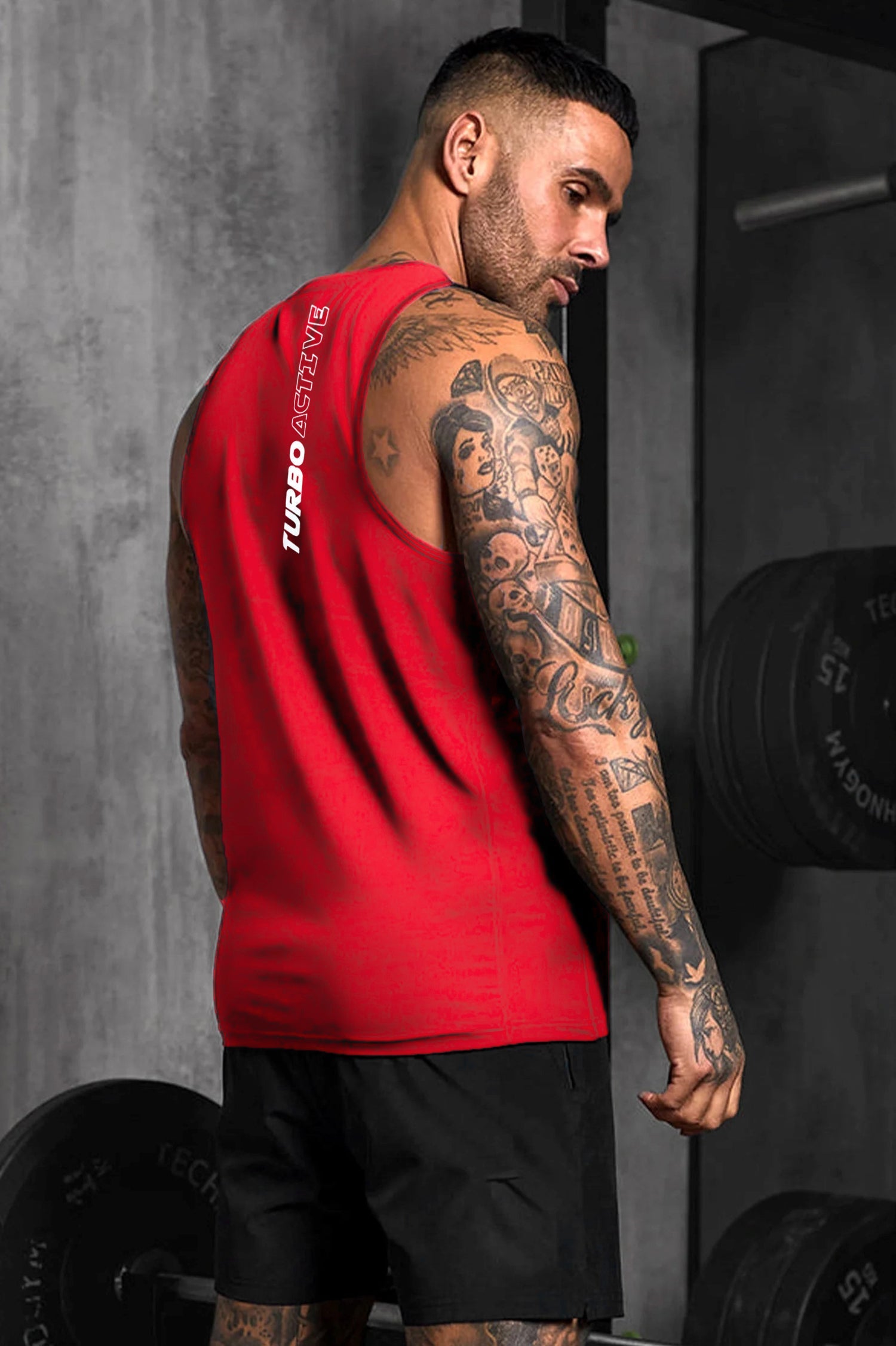 Turbo Active Quick-dry Men Sando in Red