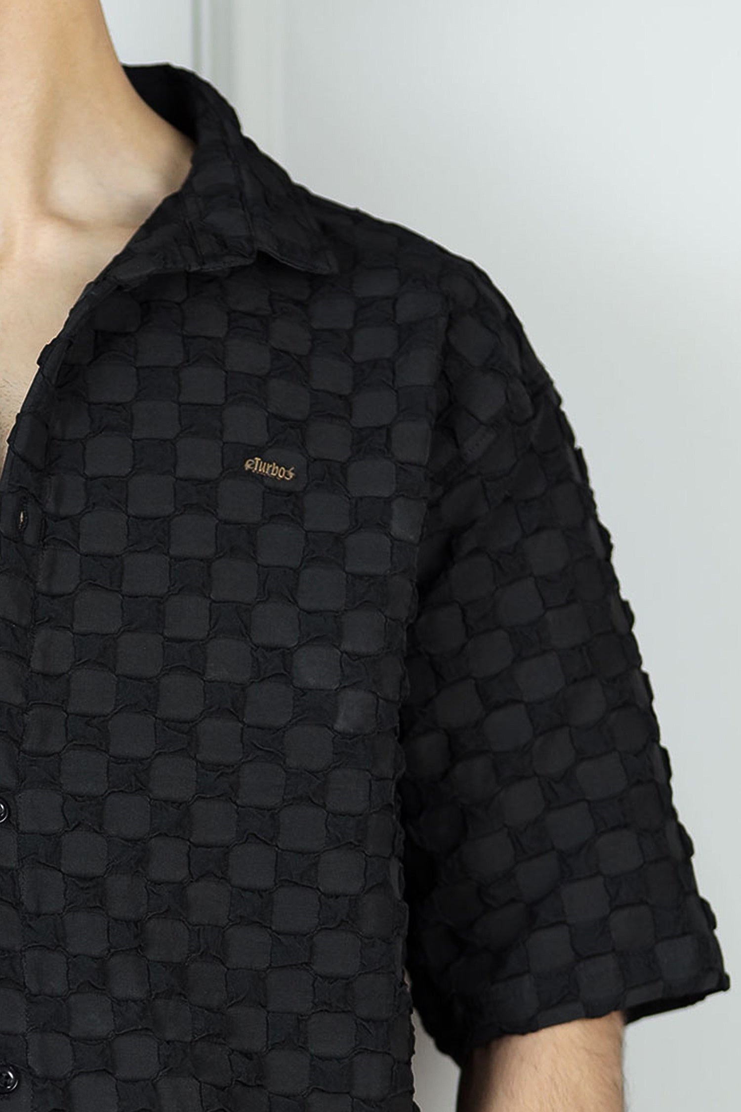 Turbo Puff Structured Pattern Casual Shirt