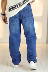 Loose Fit New Shades Turbo Jeans in Navy Blue