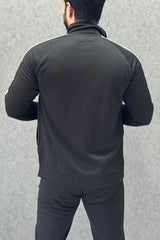 Adds Arm Pocket Style Men Zipper Upper In Black