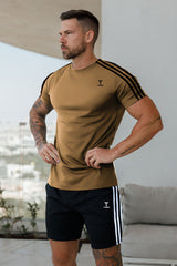 Turbo Classic 3-Stripes Quickdry Signature Tracksuit in Camel