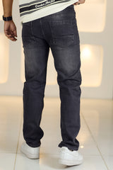 Loose Fit Light Faded Turbo Jeans in Dark Grey