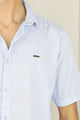 Turbo Artistic Touch Comfort Casual Shirt In Light Blue