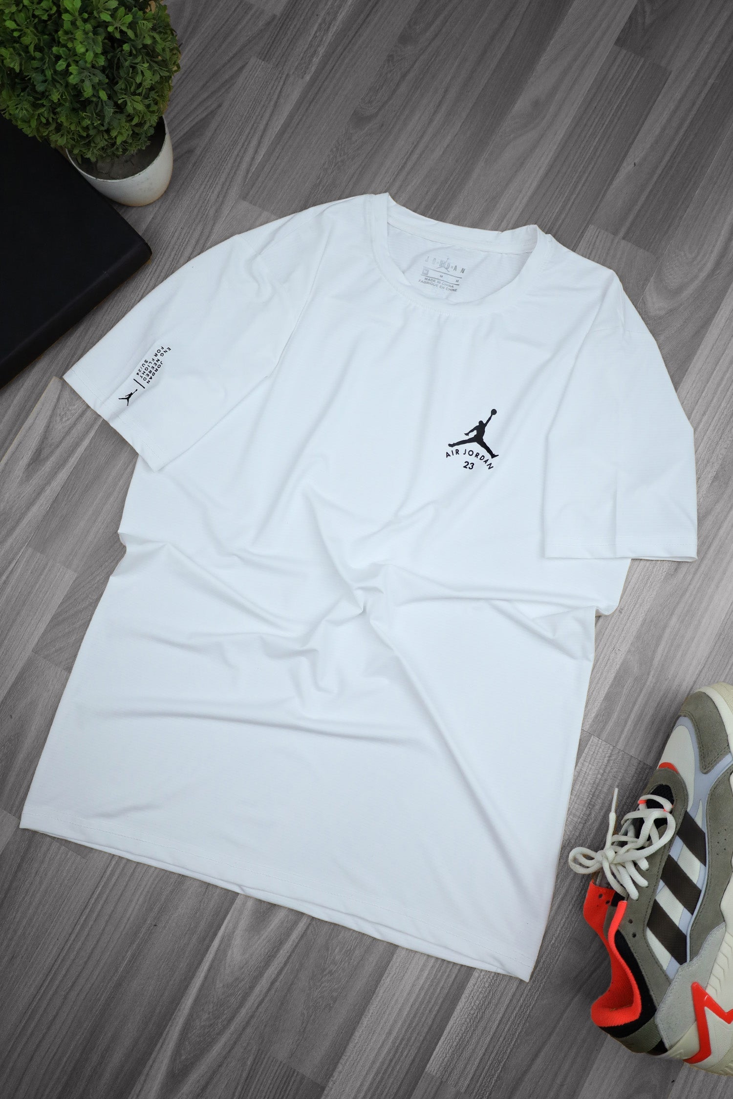 Air Jrdn 23 Branded Dry Fit Tee In White