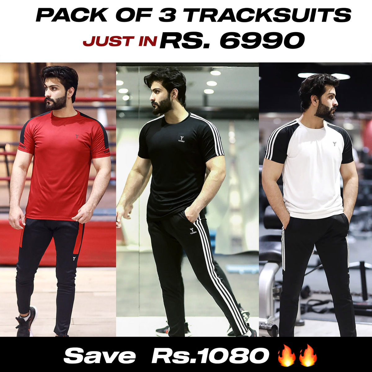 Pack Of 3 Turbo Tracksuit