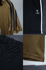 Turbo Classic 3-Stripes Quickdry Signature Tracksuit in Camel