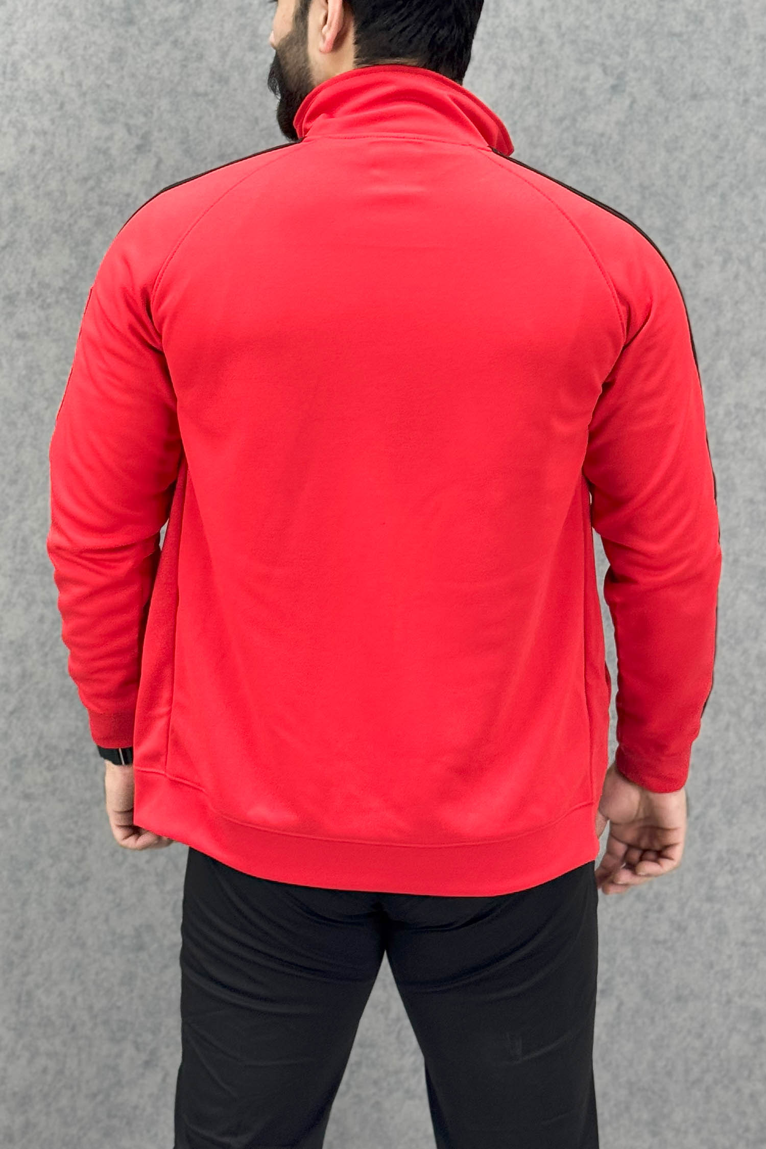 Adds Arm Pocket Style Men Zipper Upper In Red