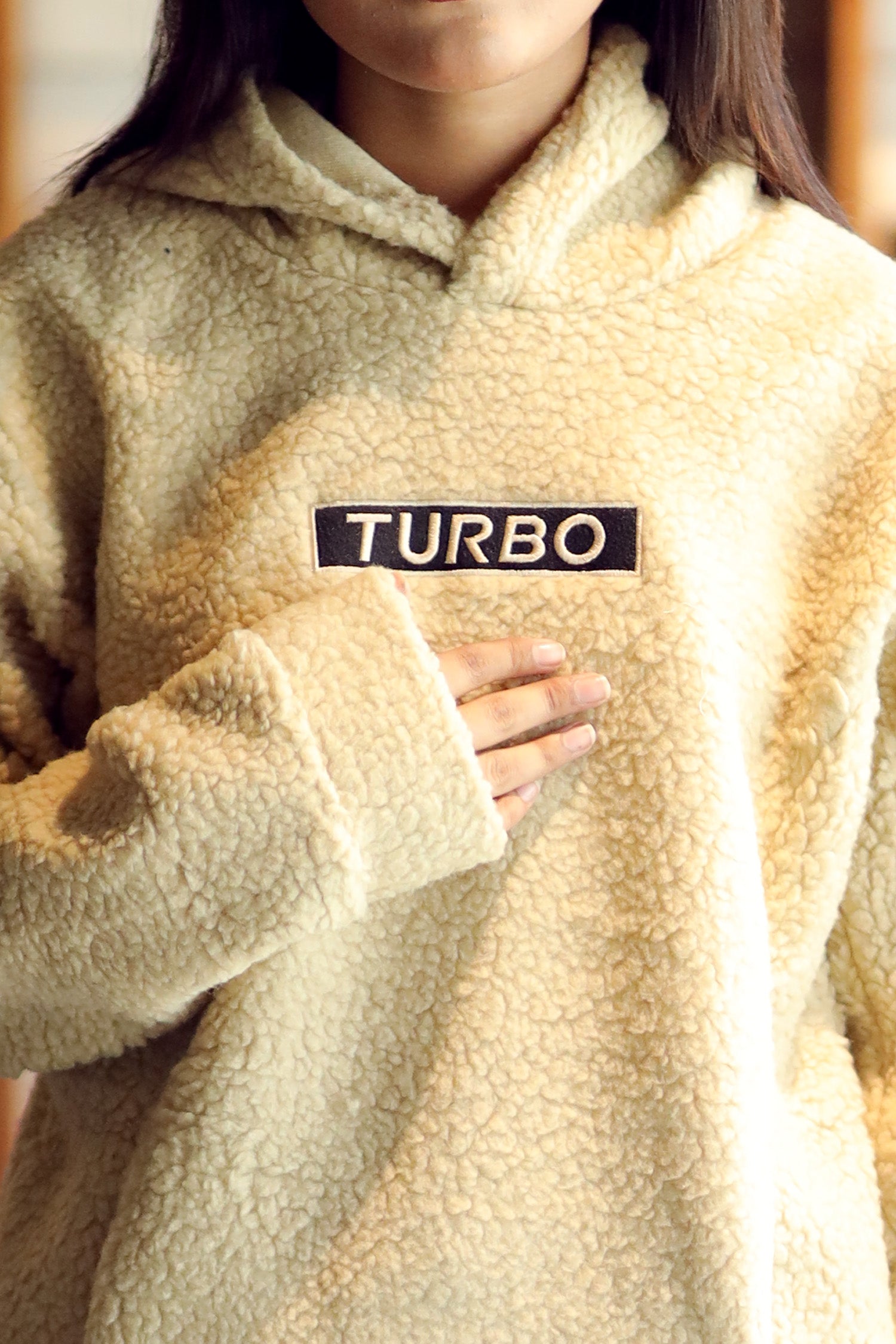 Turbo Cozy Imported Sherpa-Lined Hoodie - Women