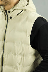 Plain Padded Hood Quilted Imported Men's Gilet