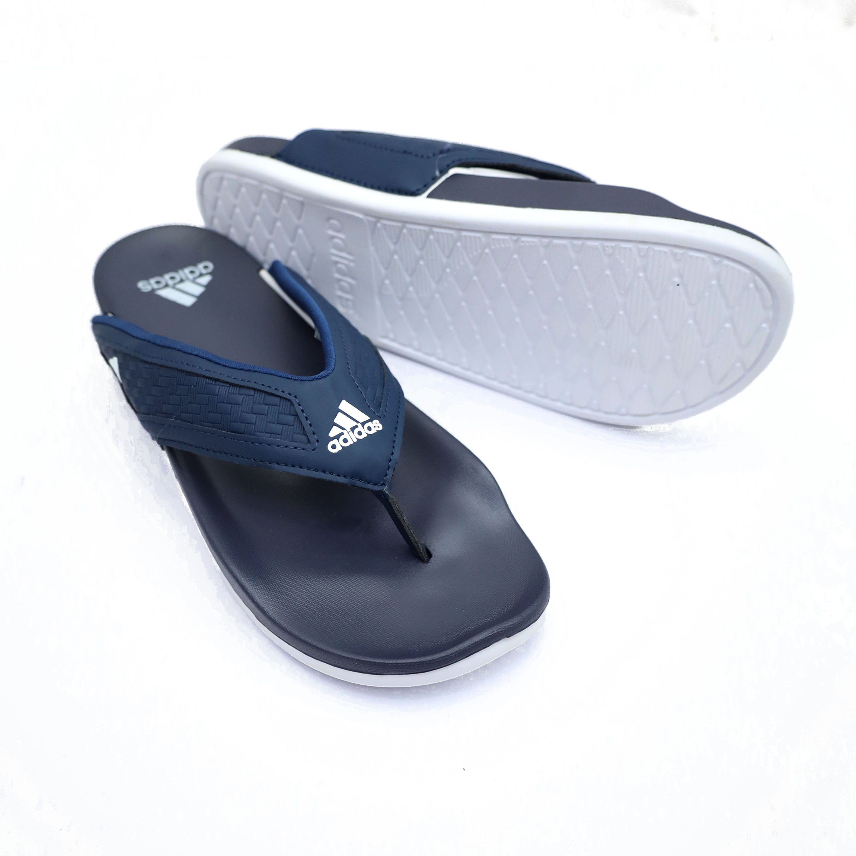 Adds Toe Post Flip Flops in Navy Blue