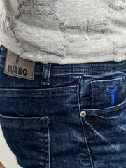 Turbo Slim Fit Jeans In Dirty Blue