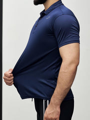 Copy of Dry Fit Polo With Reflector Logo In Navy Blue