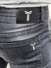 Turbo Ankle Fit Jeans In Faded Grey
