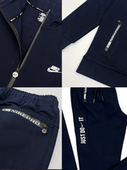 Imported Swiss Lycra Tracksuit In Navy Blue