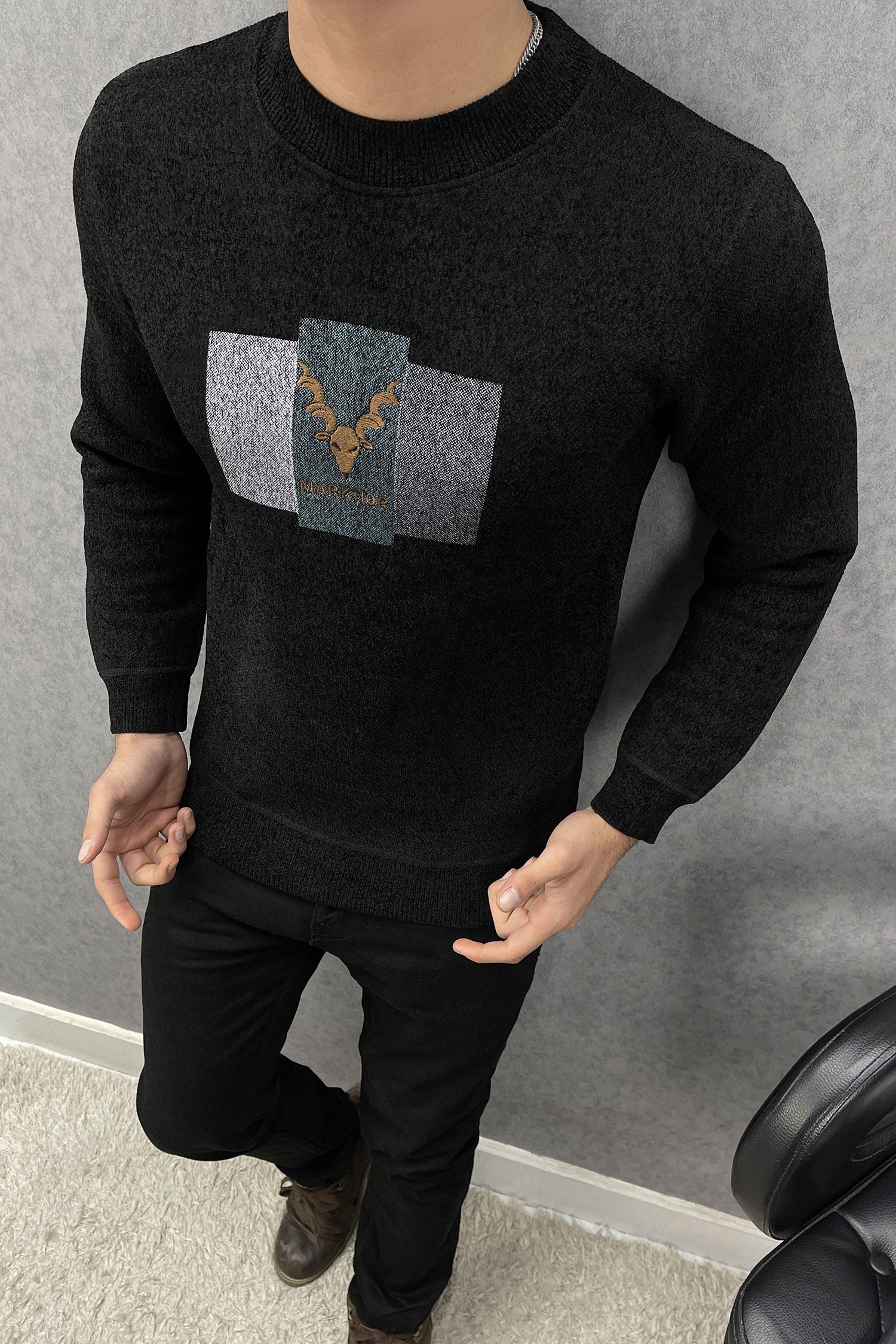 Cozy Up Graphic Round Neck Imported Men's Sweatshirt