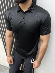 Copy of Dry Fit Polo With Reflector Logo In Black