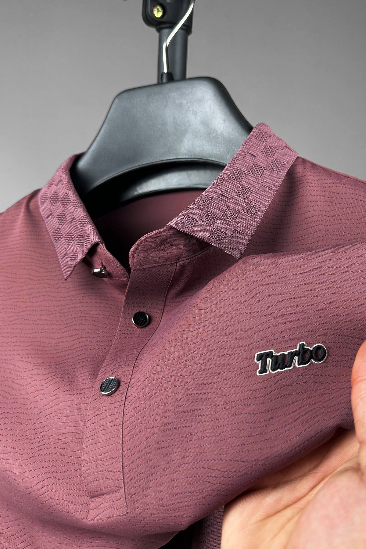 Turbo Luxury Breathable Stitchless Men's Polo Shirt In Pastel Pink