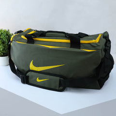Nke Front  Logo Travel Bag In Camo Green
