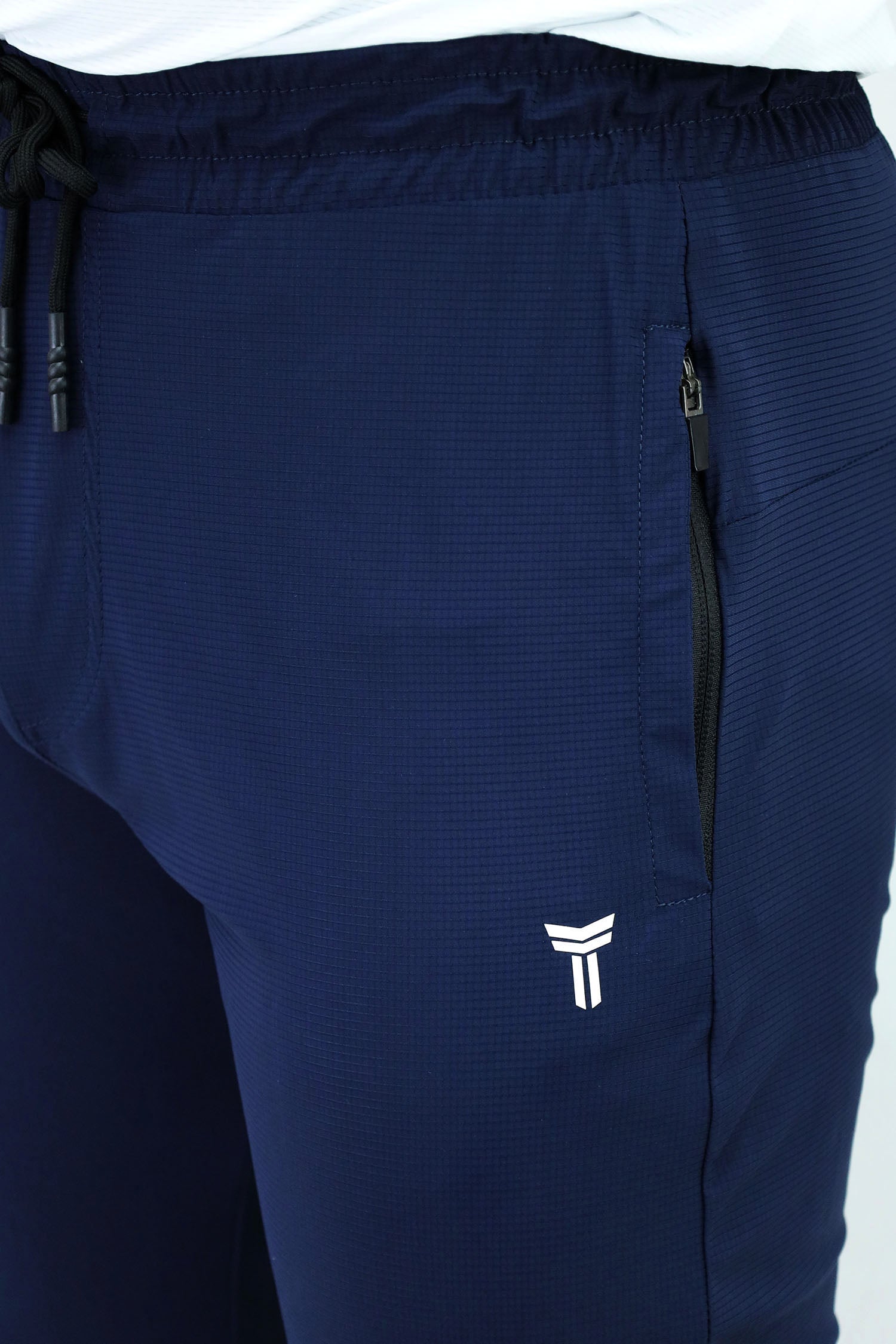 Turbo Self Texture Men Training Trouser In Navy Blue