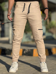 Grip Bottom Six pocket Cotton Cargo Trouser In Skin