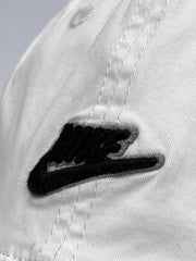 Nke Embossed Logo Cap In White