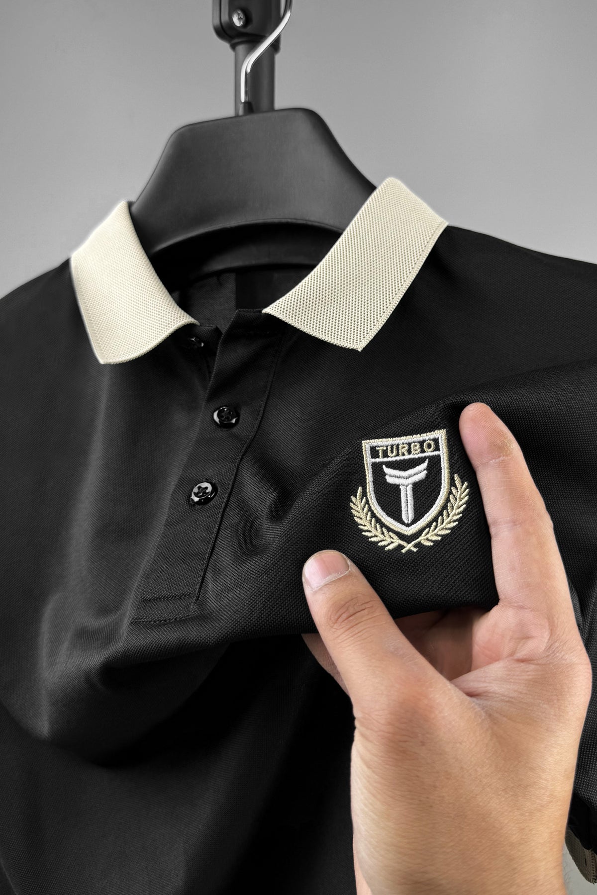 Turbo Summer Comfort Men's Polo Shirt In Black