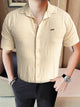 Turbo Knit Craft Crochet Casual Shirt In Light Skin