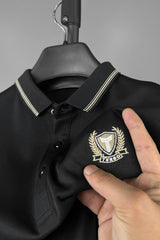 Turbo Classic Iconic Embroidered Men's Polo Shirt In Black