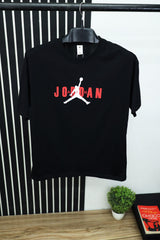 Jordn Front Logo Round Neck T-Shirt In Black