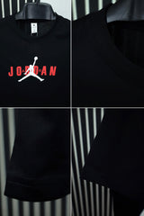Jordn Front Logo Round Neck T-Shirt In Black