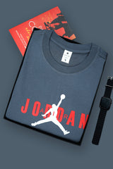 Jordn Front Logo Round Neck T-Shirt In Grey