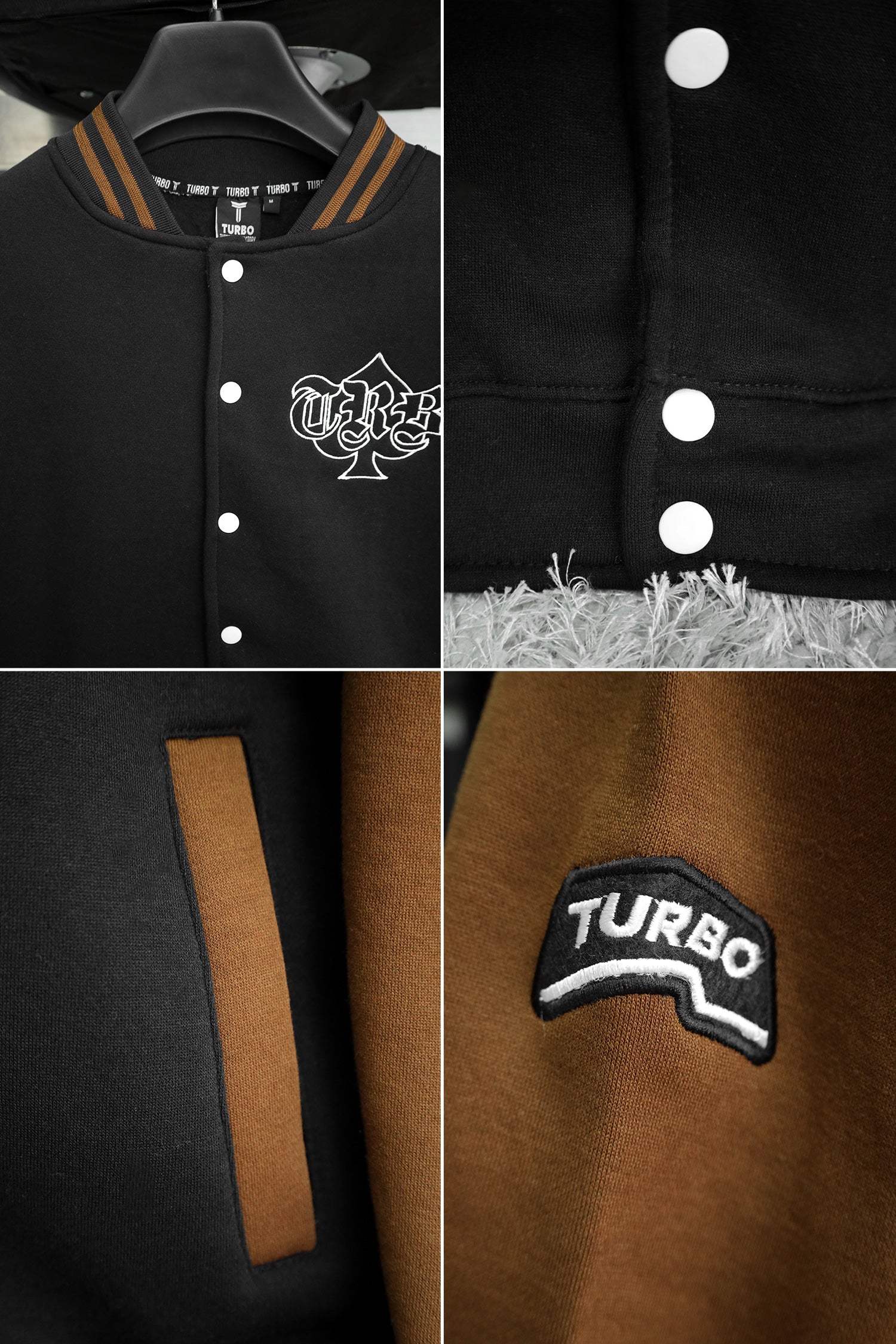 Turbo Contrast Tone Men's Varsity Jacket