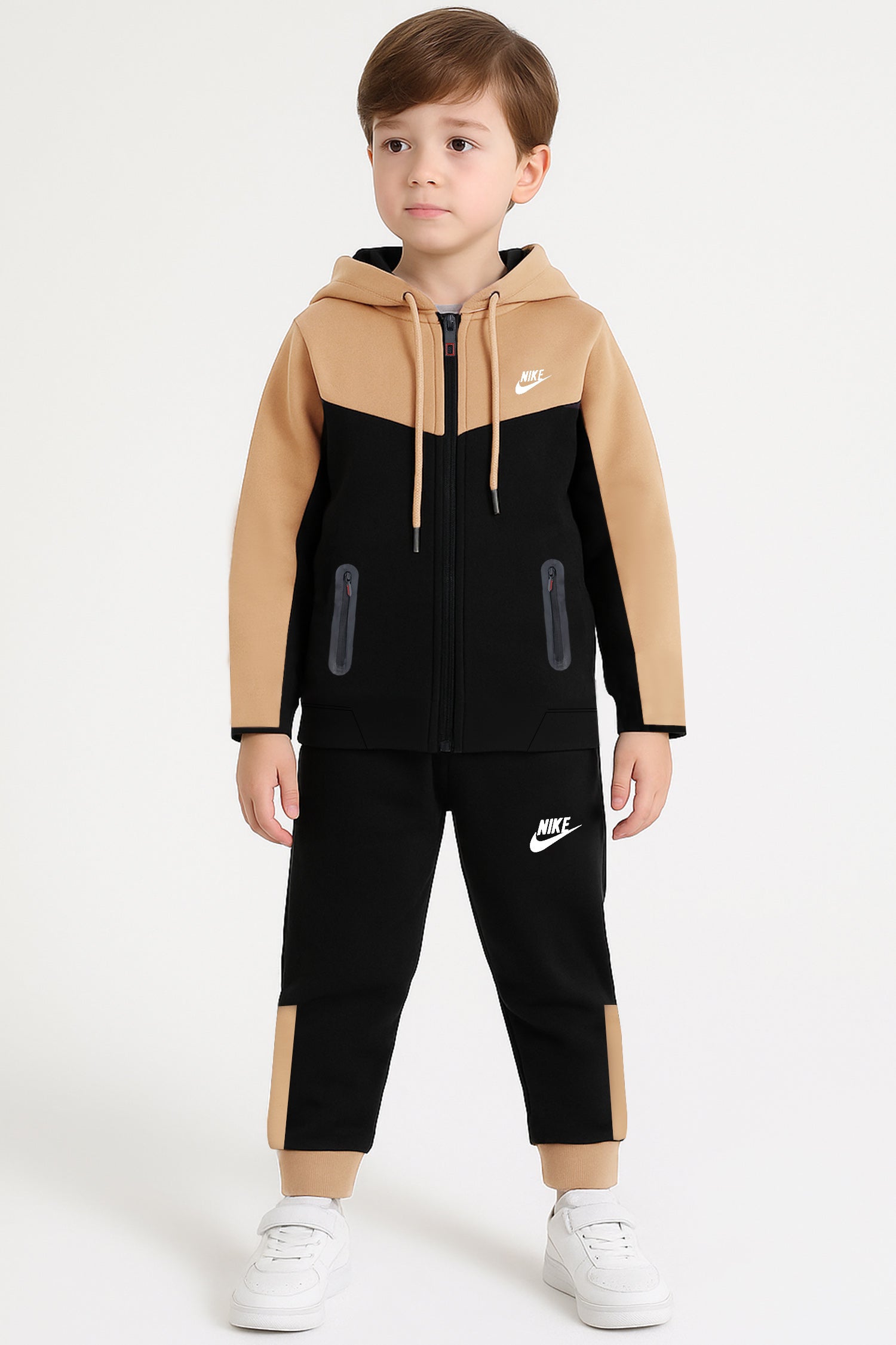 Nke Sportswear Tech Full-Zip Unisex Younger Kids Tracksuit
