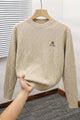 Lro Piana Designer Textured Imported Round Neck Men's Sweater