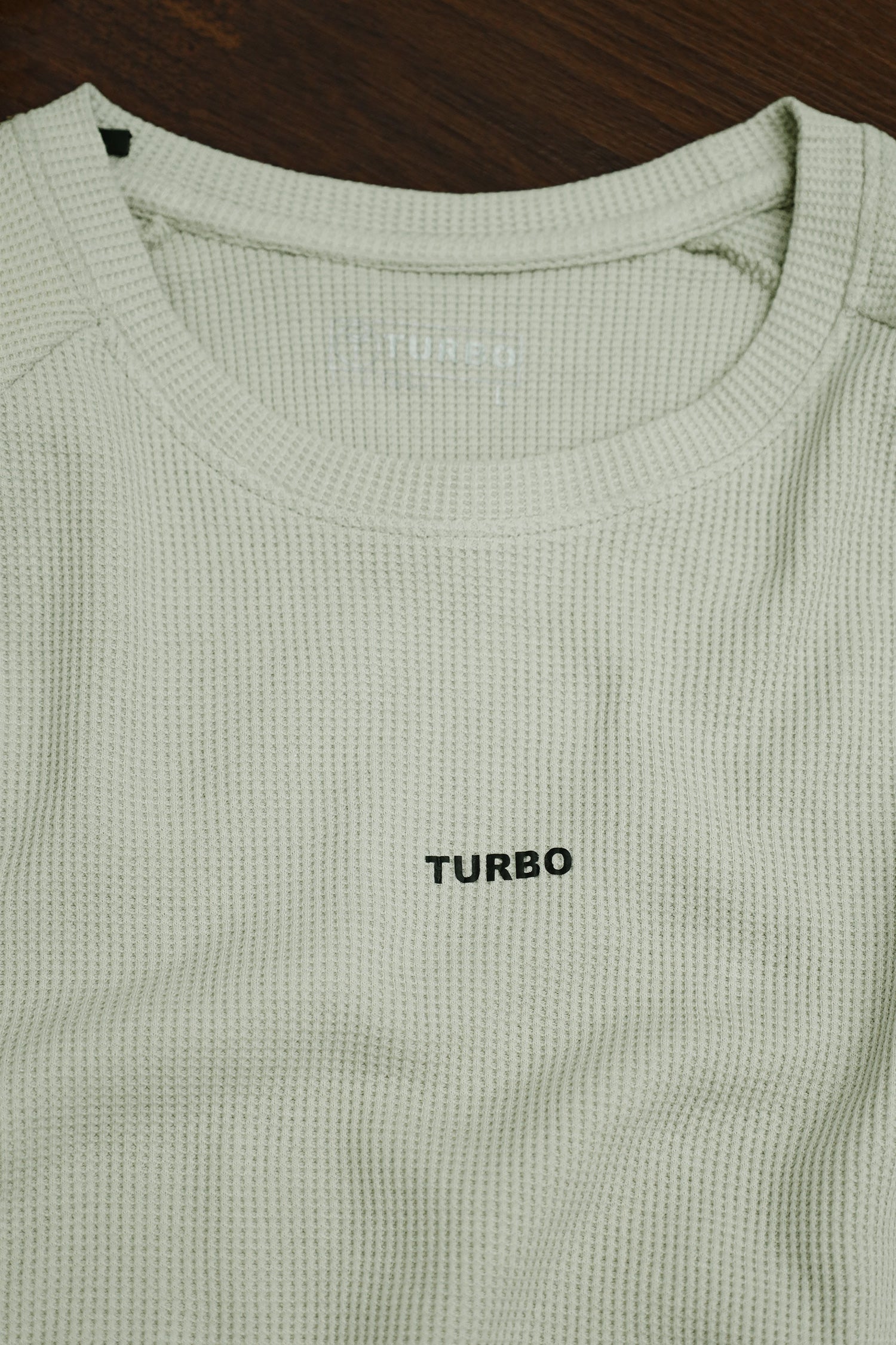 Turbo Waffle Texture Round Neck Thermal Cotton Men's Sweatshirt