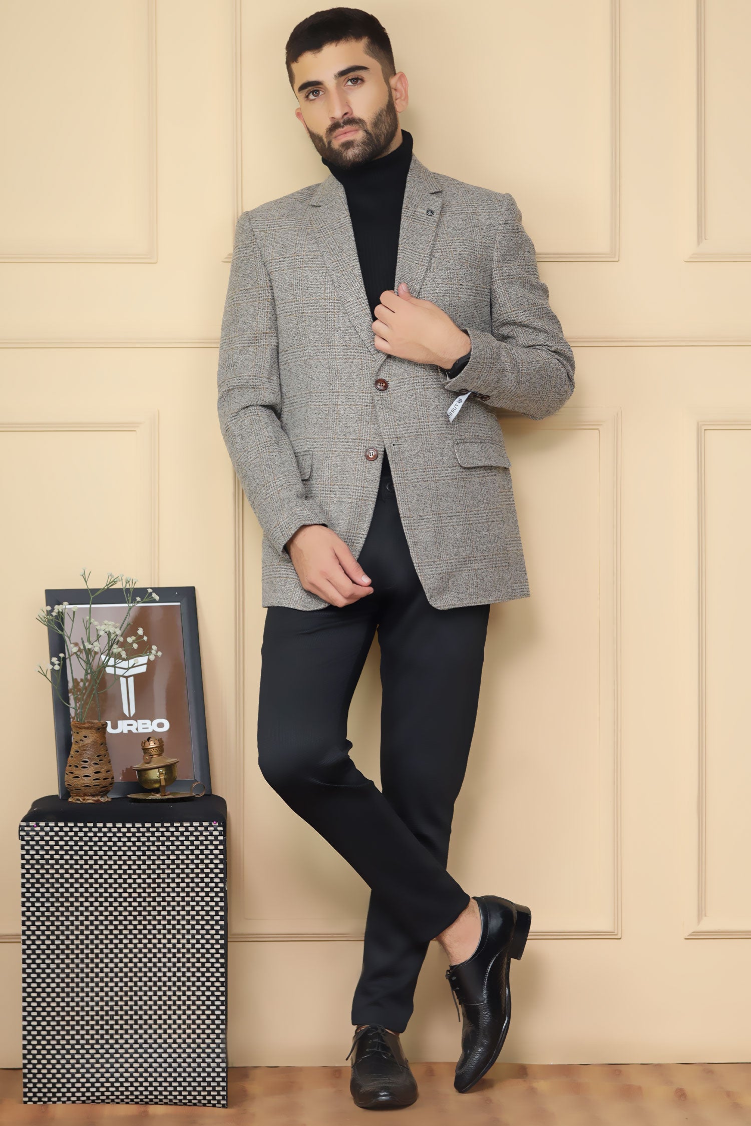 Wool Rich Worsted Tweed Mens Casual Blazer