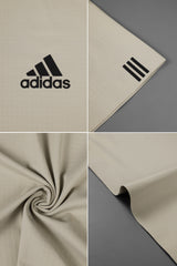 Adds Train Essentials 3-Stripes Dryfit Polo Shirt In Beige