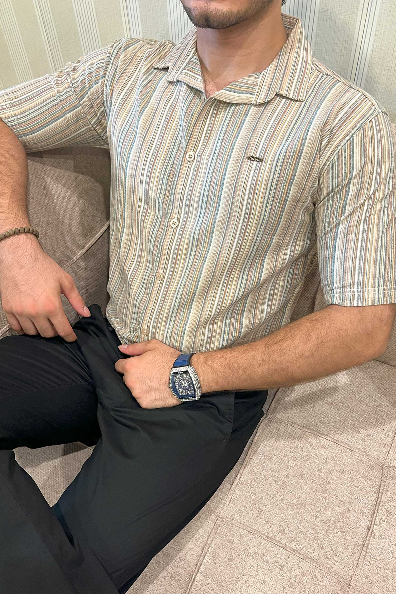 Turbo Spring Edit Textured Casual Shirt