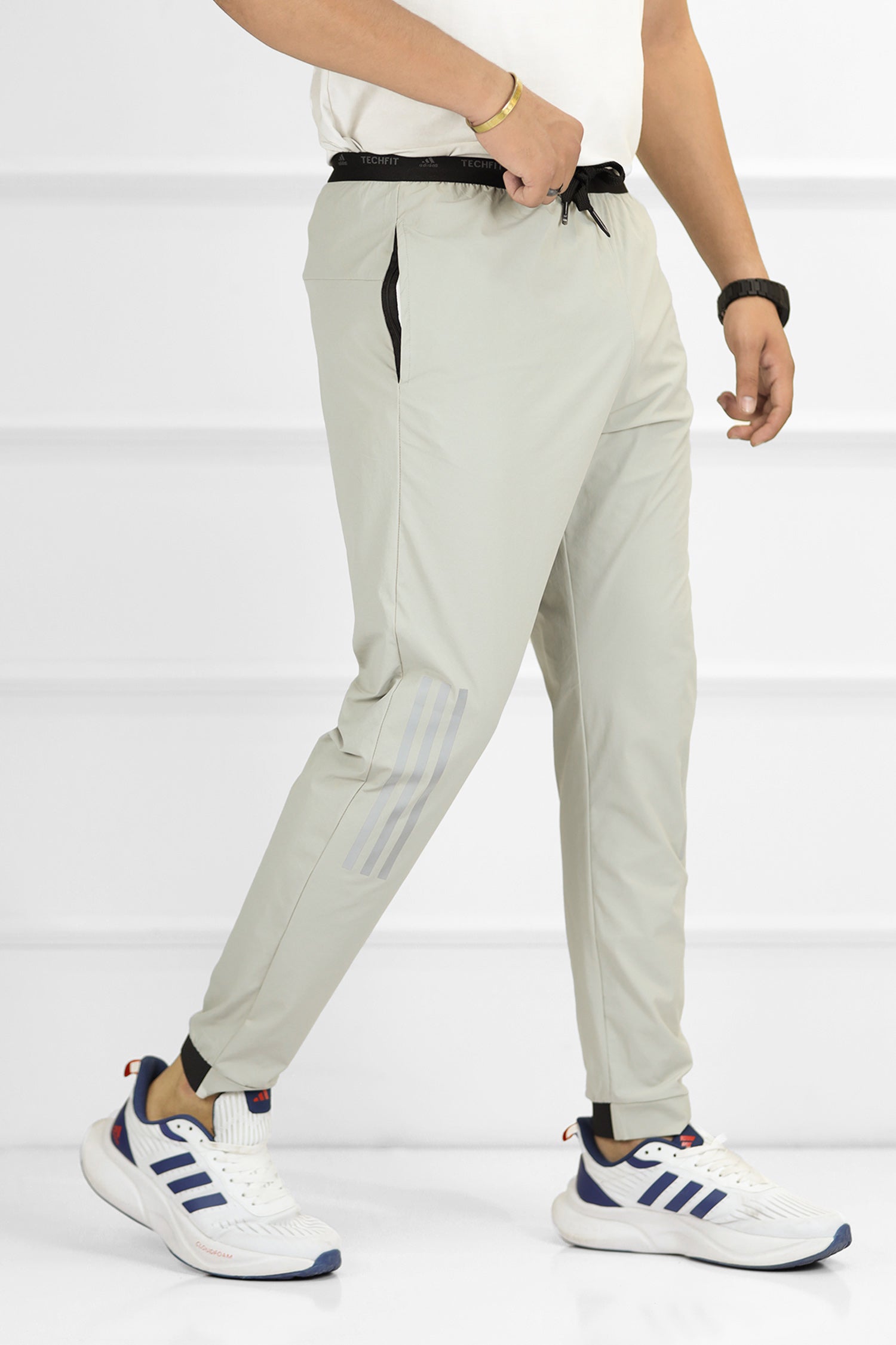 Adds Alpha Strength Micro Premium Sportswear Trouser In Beige