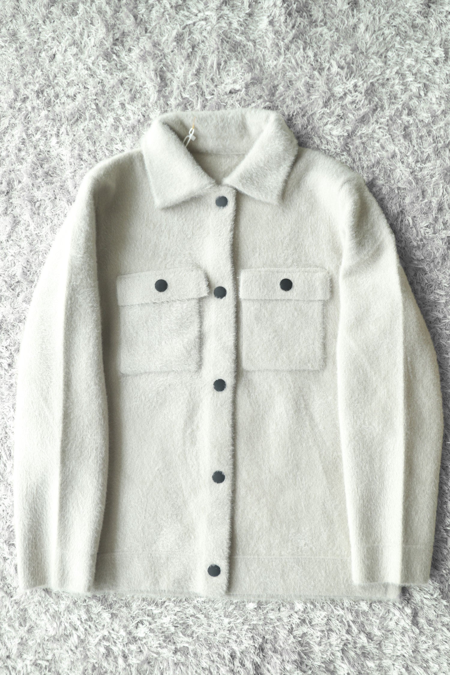 Double Pocket Detailed Imported Men's Woolen Jacket