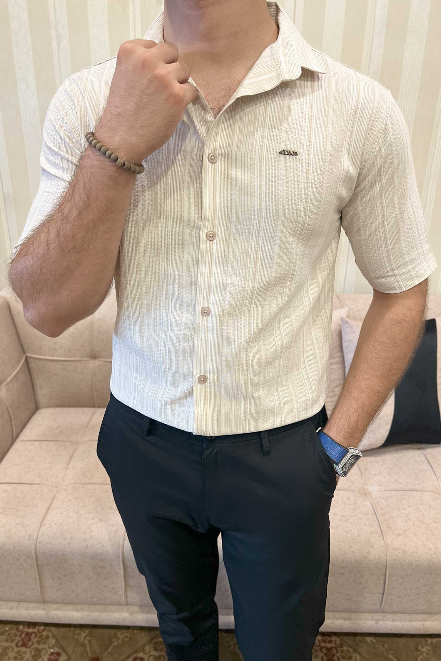 Turbo Down Box Collared Casual Shirt