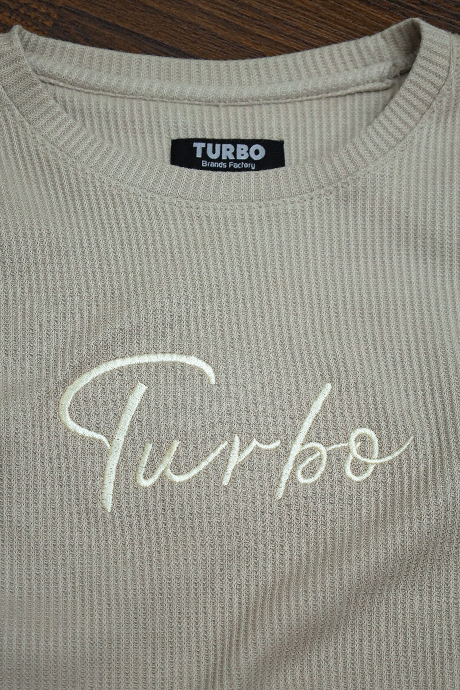 Turbo Signature Logo Round Neck Thermal Cotton Men's Sweatshirt