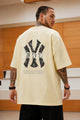 Turbo New Era Satisfactorily Graphic Oversize Men's Tee In Beige