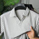 Turbo Vertical White Striped Pattern Polo T-Shirt