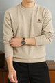 Lro Piana Designer Textured Imported Round Neck Men's Sweater